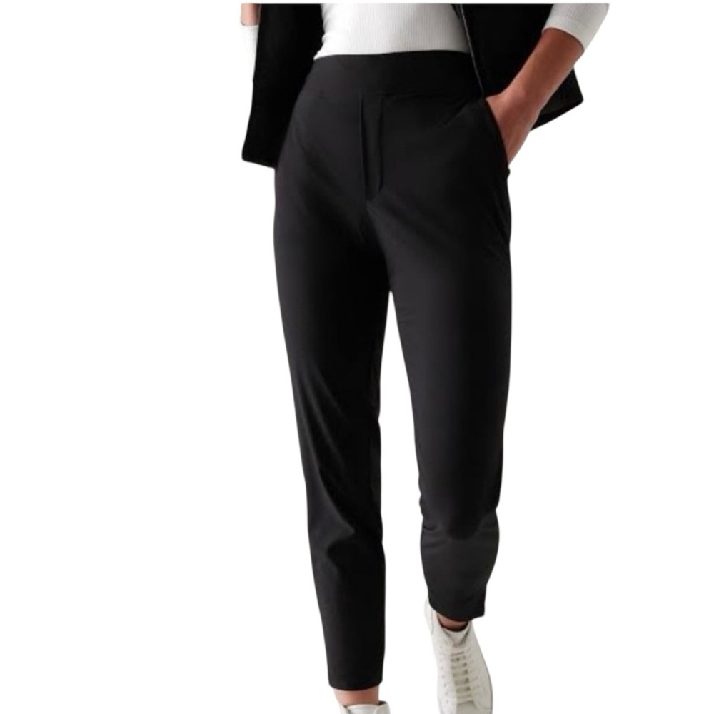 Athleta Brooklyn Black Mid Rise Ankle Pants, Size 14 Tall - Picture 3 of 13